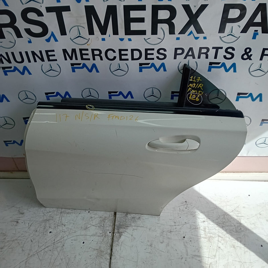 MERCEDES BENZ CLA W117 PASSENGER SIDE RESR DOOR N/S/R WHITE FMD126