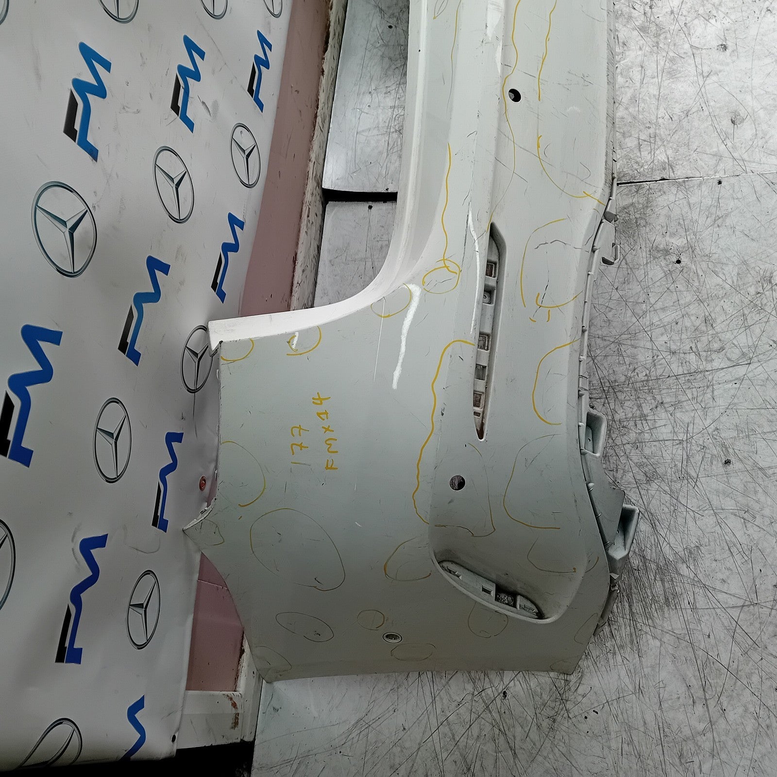 MERCEDES BENZ  A-CLASS W177 REAR BUMPER A1768850125 2018 WHITE FMX14