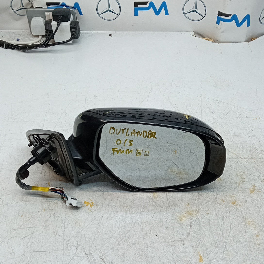 MITSUBISHI OUTLANDER MK3 DRIVER WING MIRROR OS BLACK CAMERA 2013 FMM52 (D)