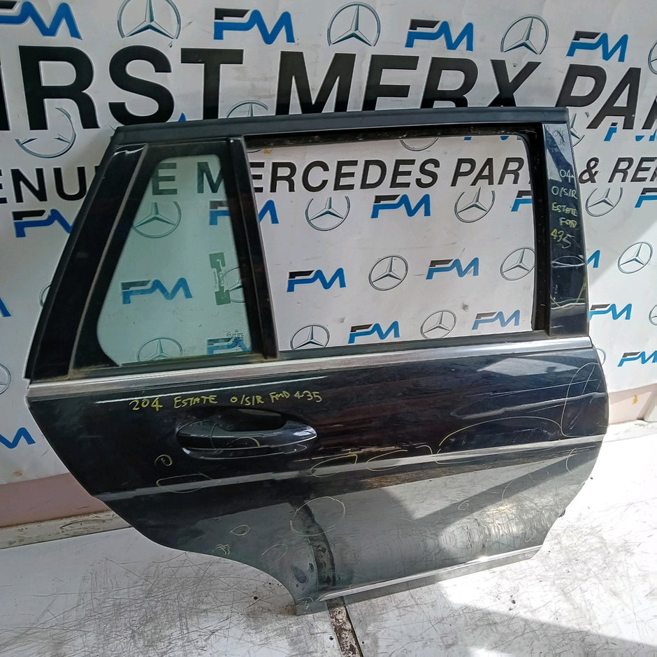MERCEDES C-CLASS W204 EST DRIVER REAR DOOR OSR BLACK 2009-2014 FMD435