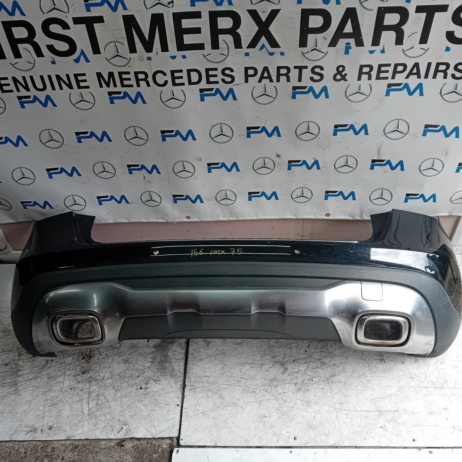 MERCEDES BENZ GLA X156 REAR BUMPER BLACK 2014-19 A1568802640 FMX75