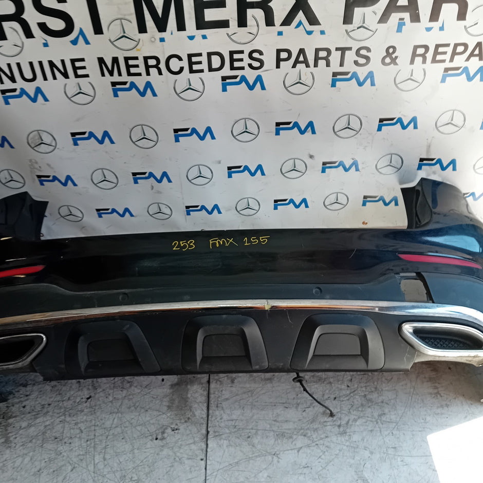 MERCEDES BENZ GLC W253 REAR BUMPER A2538850200 2016 BLACK COMPLETE FMX155