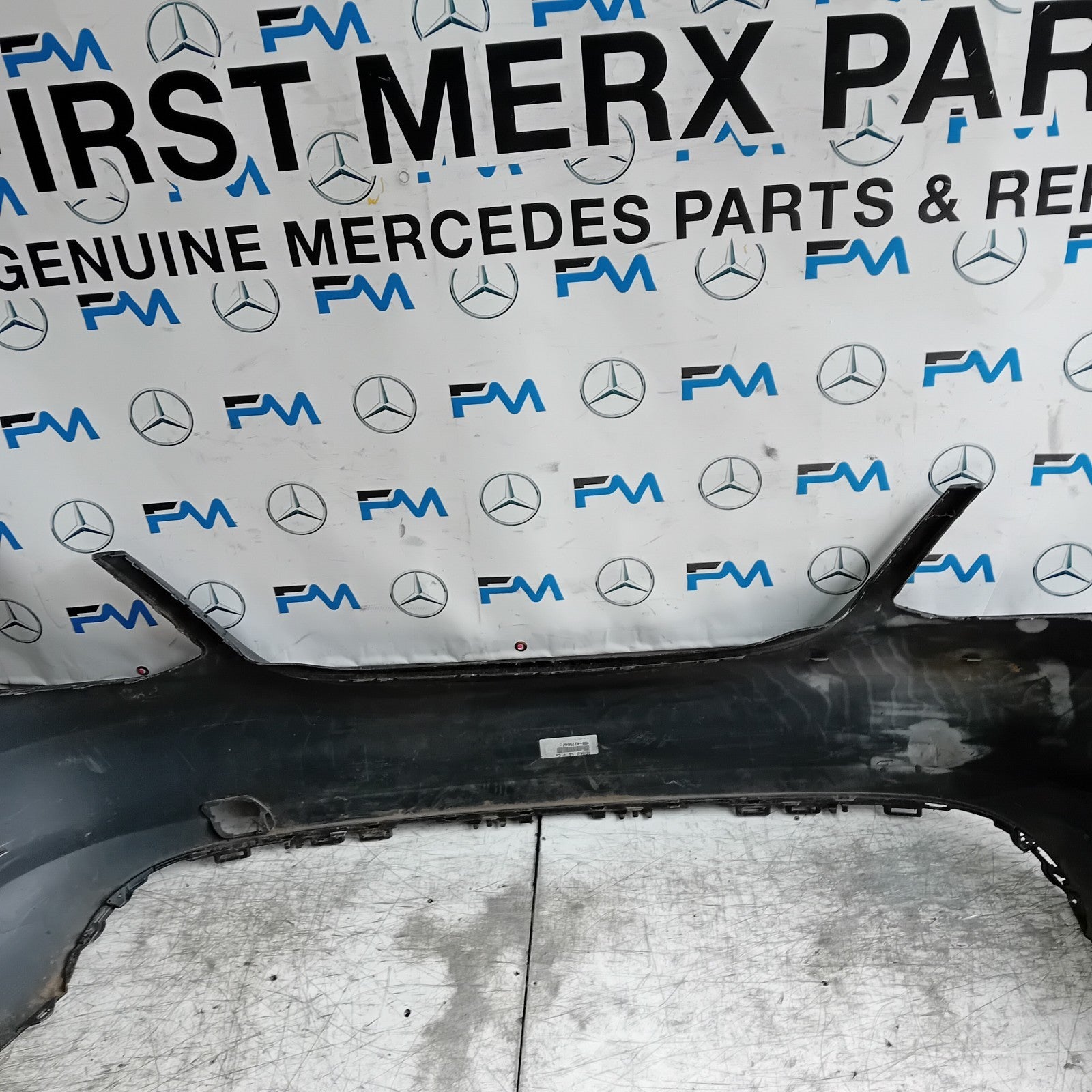 MERCEDES BENZ C-CLASS W205 SLN REAR BUMPER 2015 BLACK A2058850138 FMX53