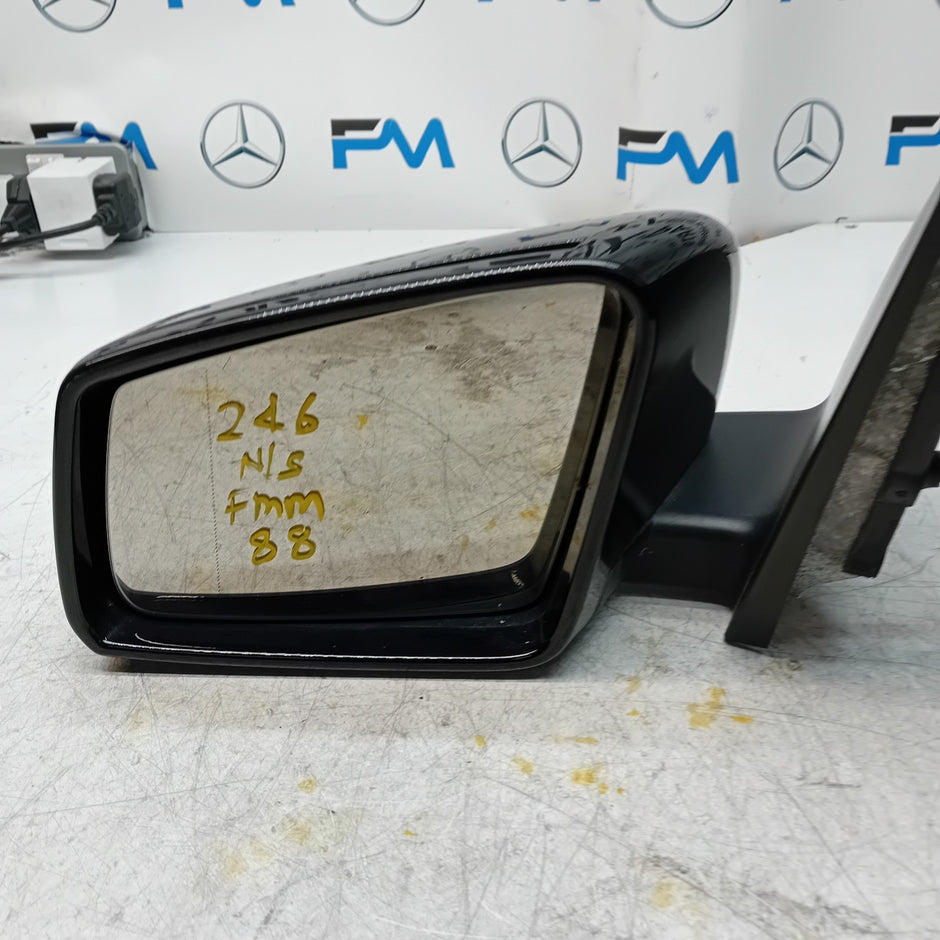 MERCEDES BENZ B-CLASS W246 PASSENGER WING MIRROR NS BLACK A2468101519  FMM88