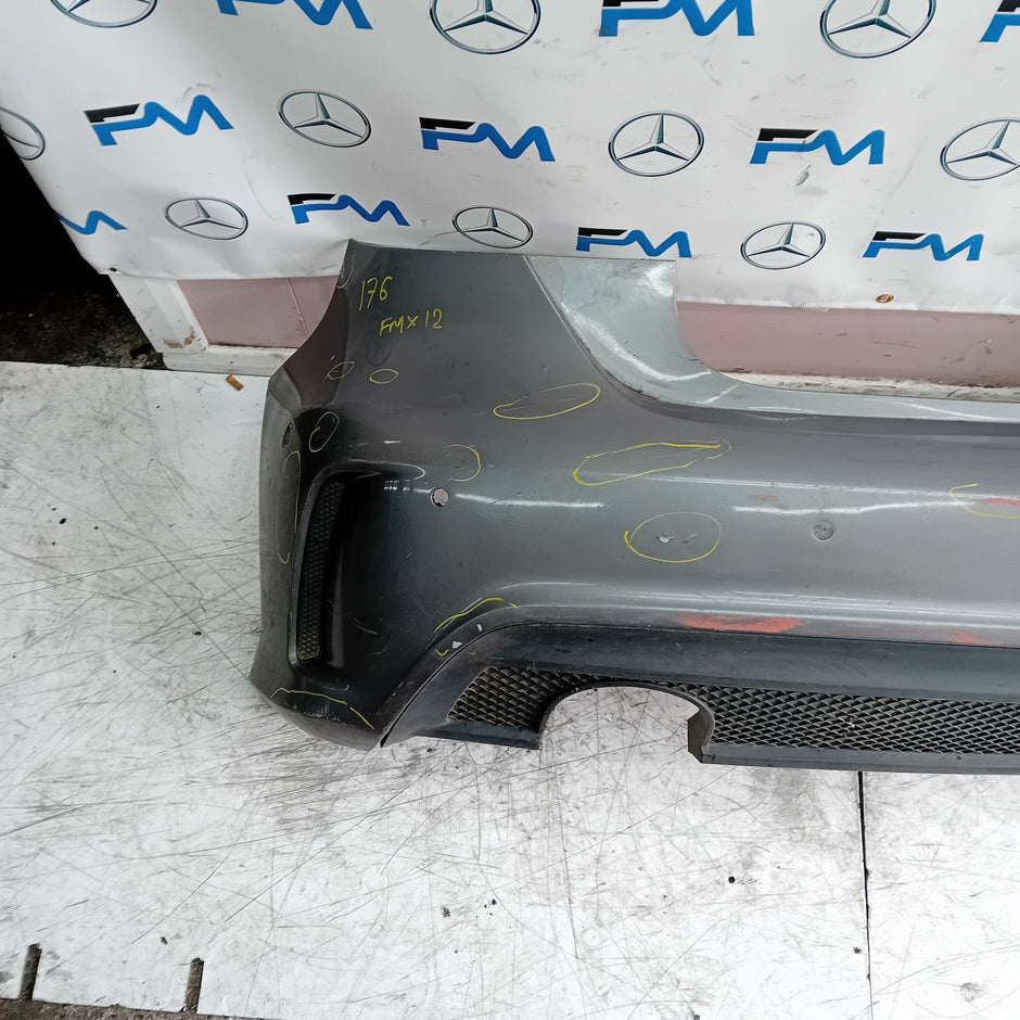 MERCEDES BENZ  A-CLASS W176 REAR BUMPER A1768803400 2012-18 GREY COMPLETE FMX12