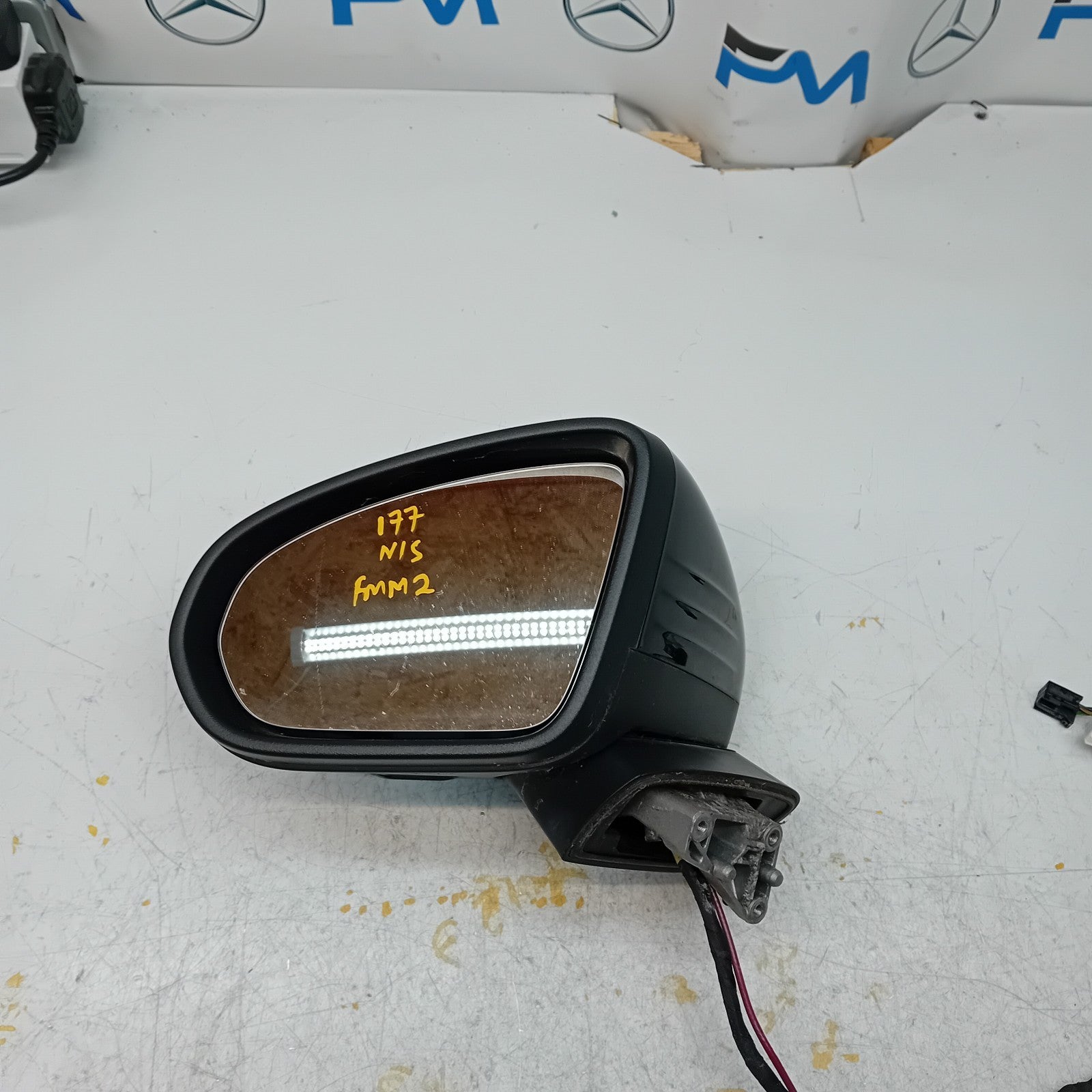 MERCEDES A Class 2018 W177 Passenger Side Wing Mirror A1778109902 BLACK PL FMM2