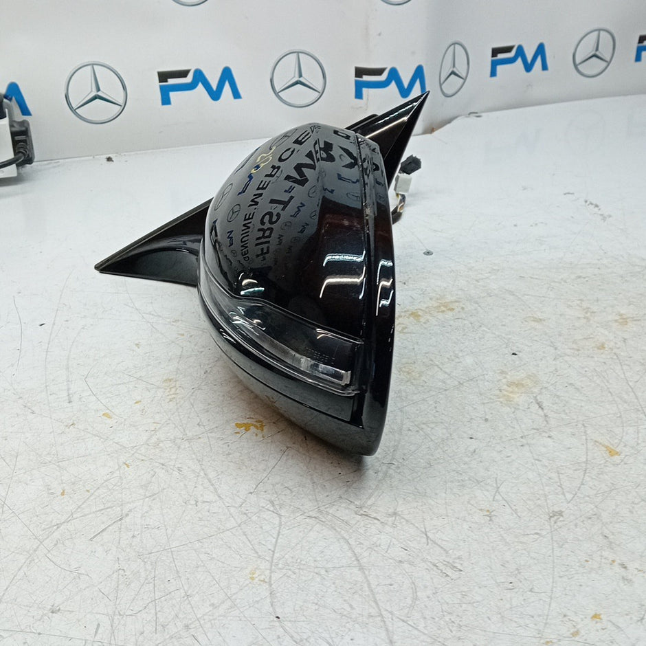 MERCEDES E-CLASS W213 PASSENGER SIDE WING MIRROR BLACK A2138102500 PL 2016 FMM49