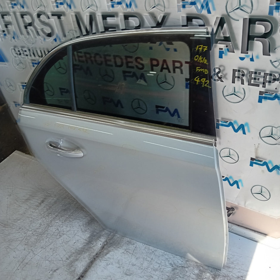 MERCEDES A-CLASS W177 DRIVER REAR DOOR OSR 2019 WHITE COMPLETE FMD492
