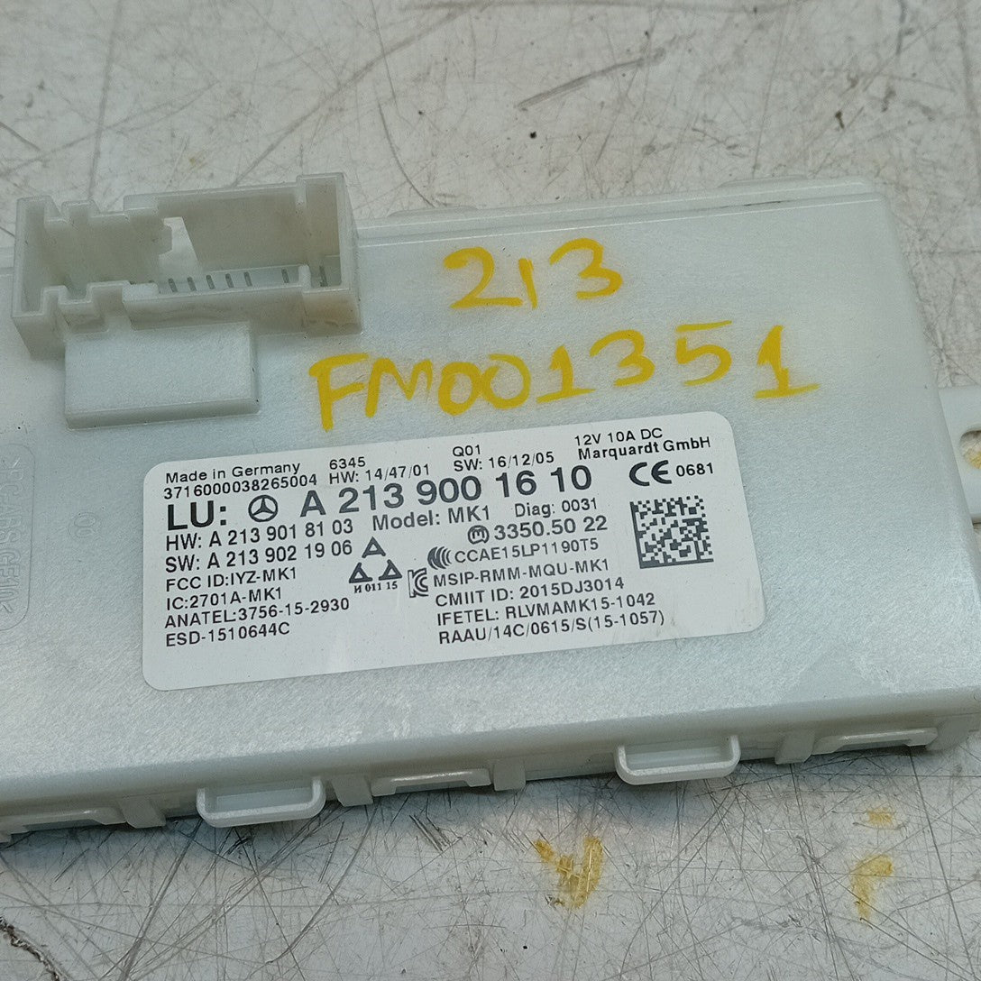 MERCEDES BENZ E-CLASS KEYLESS GO CONTROL UNIT W213 A2139001610 FM001351