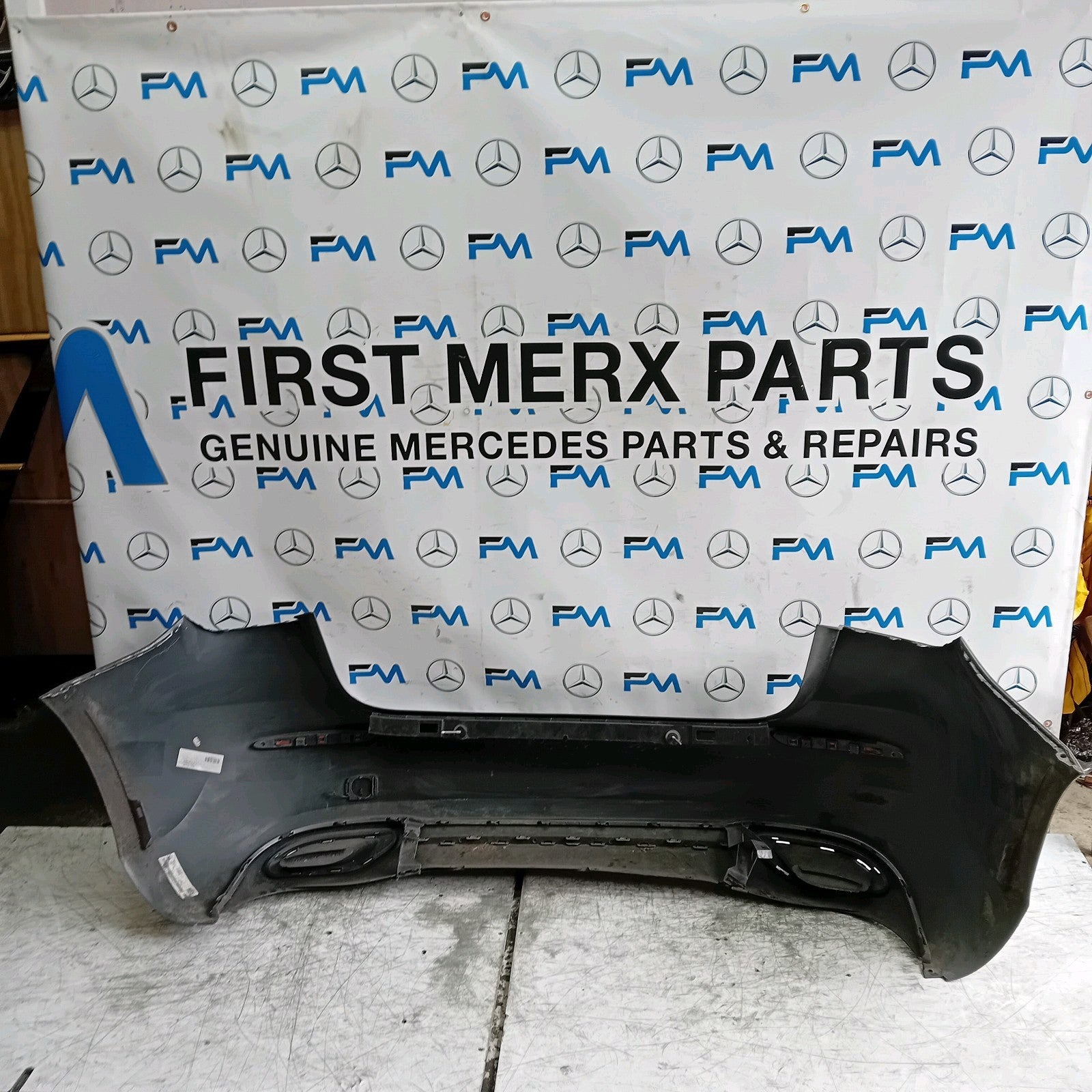 MERCEDES BENZ  A-CLASS W177 REAR BUMPER 2018 A1778800500 GREY COMPLETE FMX24