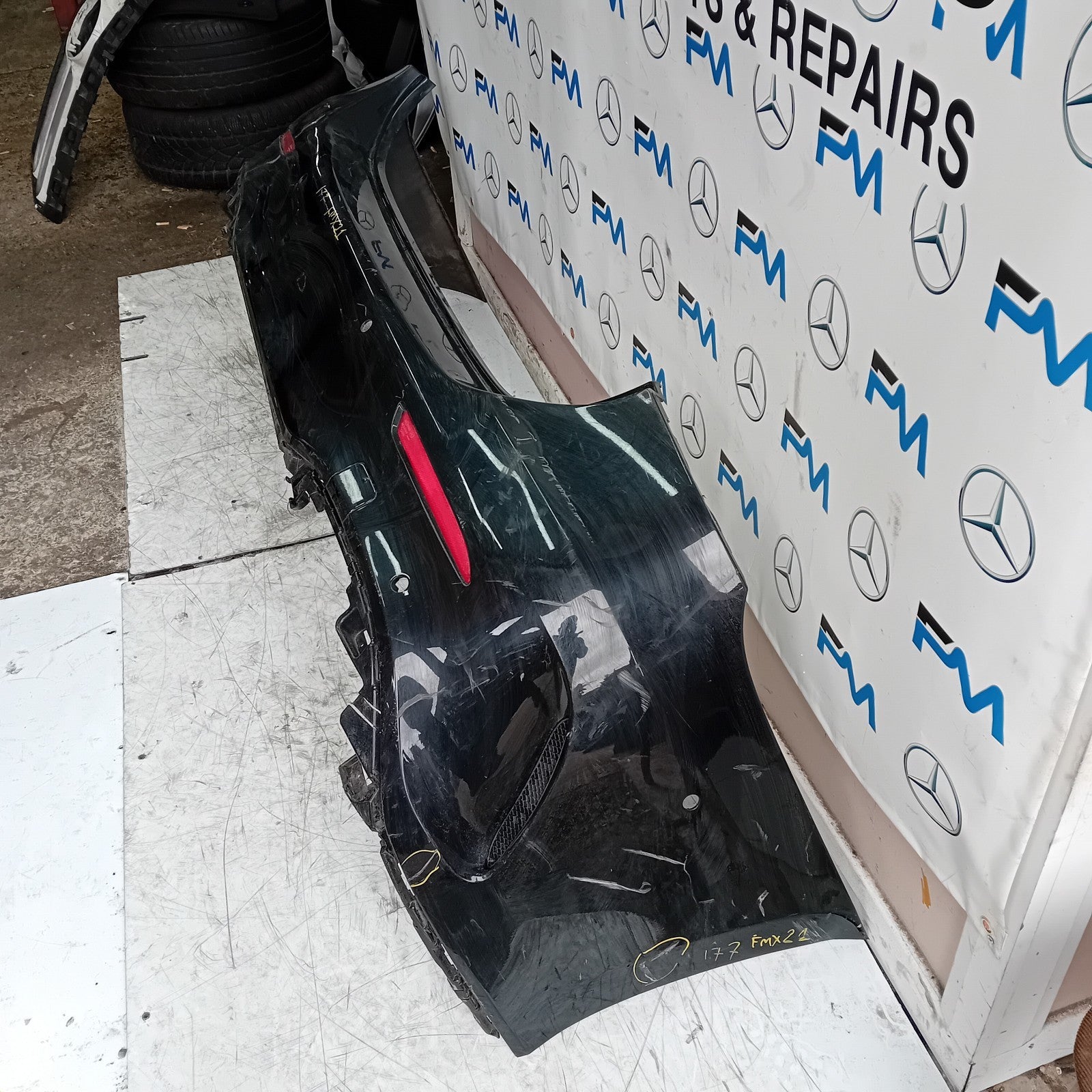 MERCEDES BENZ  A-CLASS W177 REAR BUMPER 2018 BLACK FMX21
