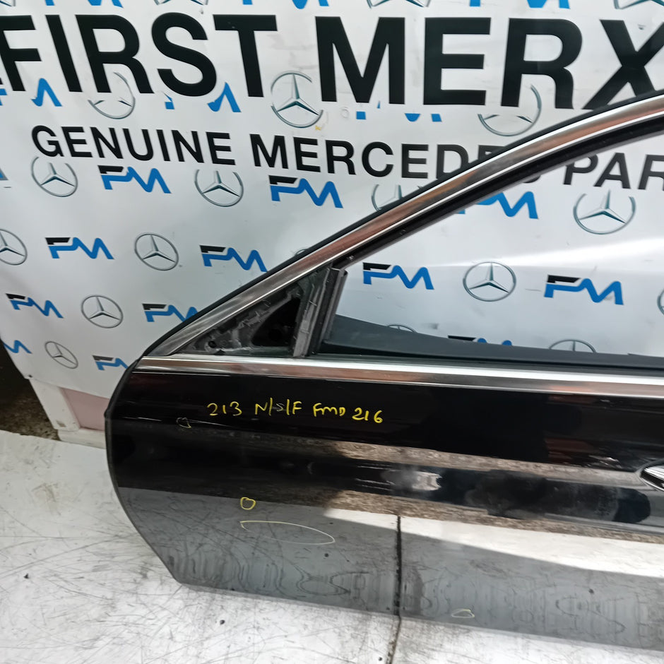 MERCEDES E-CLASS W213 SLN PASSENGER FRONT DOOR NSF BLACK 2016 ON COMPLETE FMD216