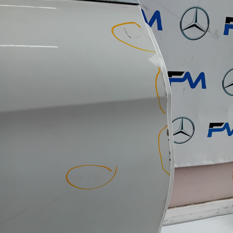 MERCEDES C-CLASS W205 DRIVER REAR DOOR OSR WHITE 2014 ON COMPLETE FMD446