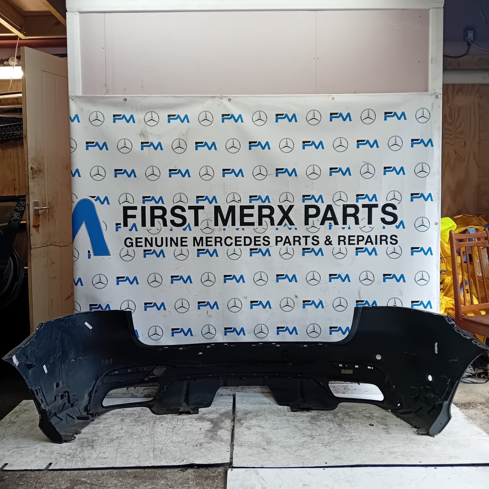 MERCEDES BENZ  GLE W166 SALOON REAR BUMPER BLACK 2016 A1668853024 FMX83
