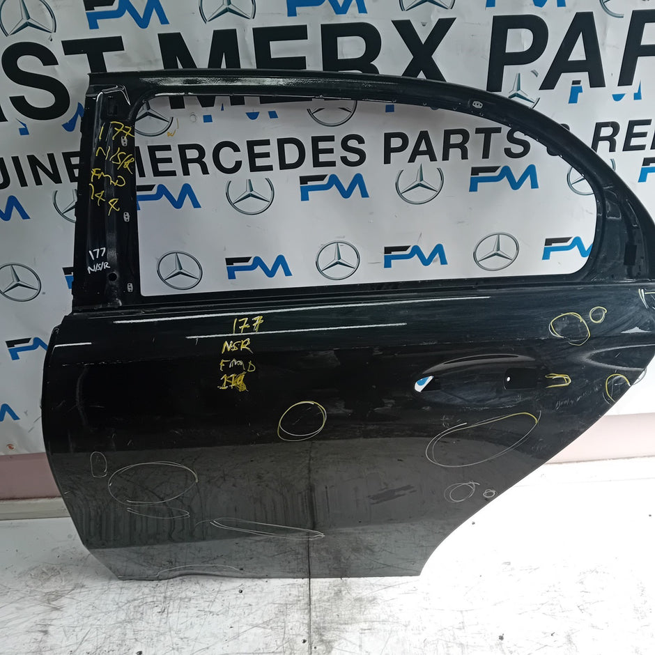 MERCEDES BENZ A-CLASS W177 PASSENGER SIDE REAR DOOR N/S/R BLACK  FMD144