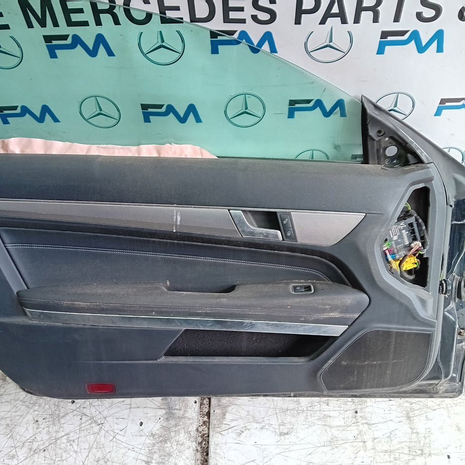 MERCEDES E-CLASS C207 CP PASSENGER FRONT DOOR NSF 2009-16 BLACK COMPLETE FMD404