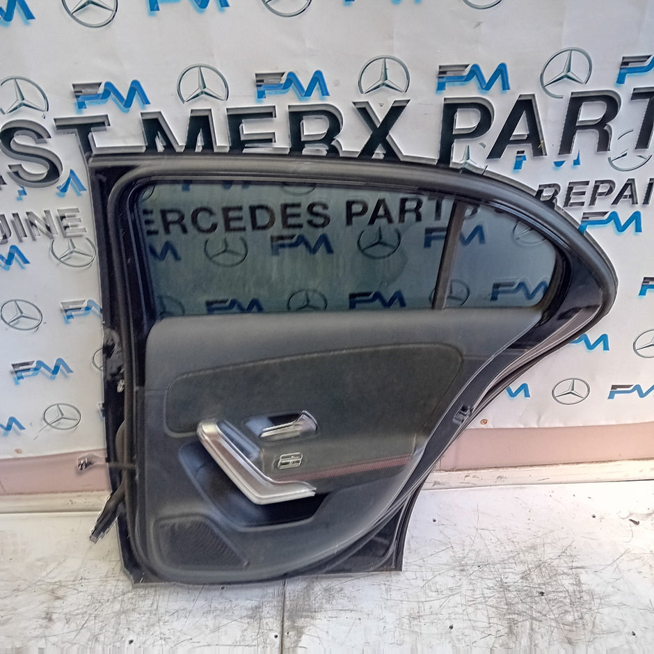 MERDEDES A-CLASS W177 DRIVER SIDE REAR DOOR OSR BLACK 2018 ON COMPLETE FMD181