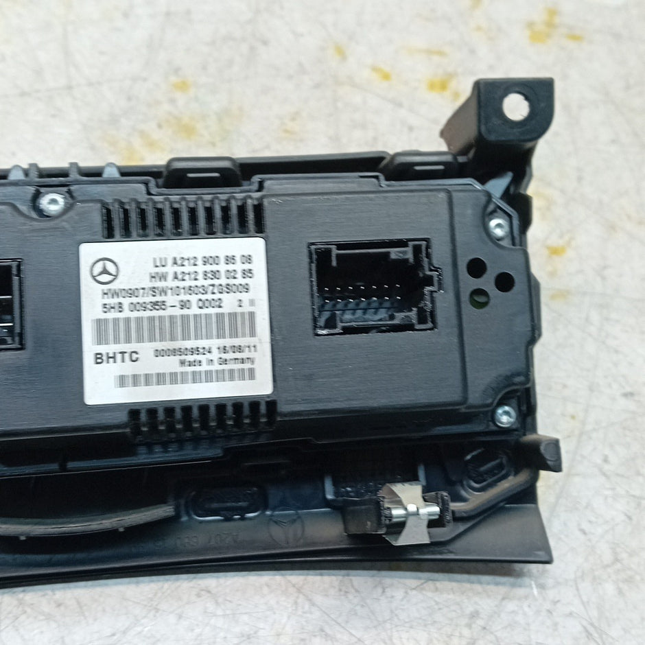 MERCEDES E CLASS W207 W212 CLIMATE CONTROL PANEL A2129008608 2016 FM001388