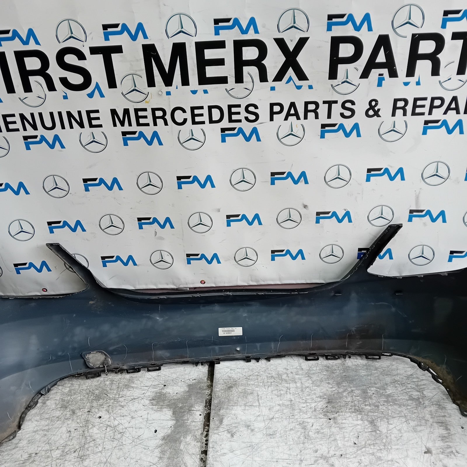 MERCEDES C-CLASS W205 SLN REAR BUMPER 2014 BLACK  A2058850138 COMPLETE FMX43