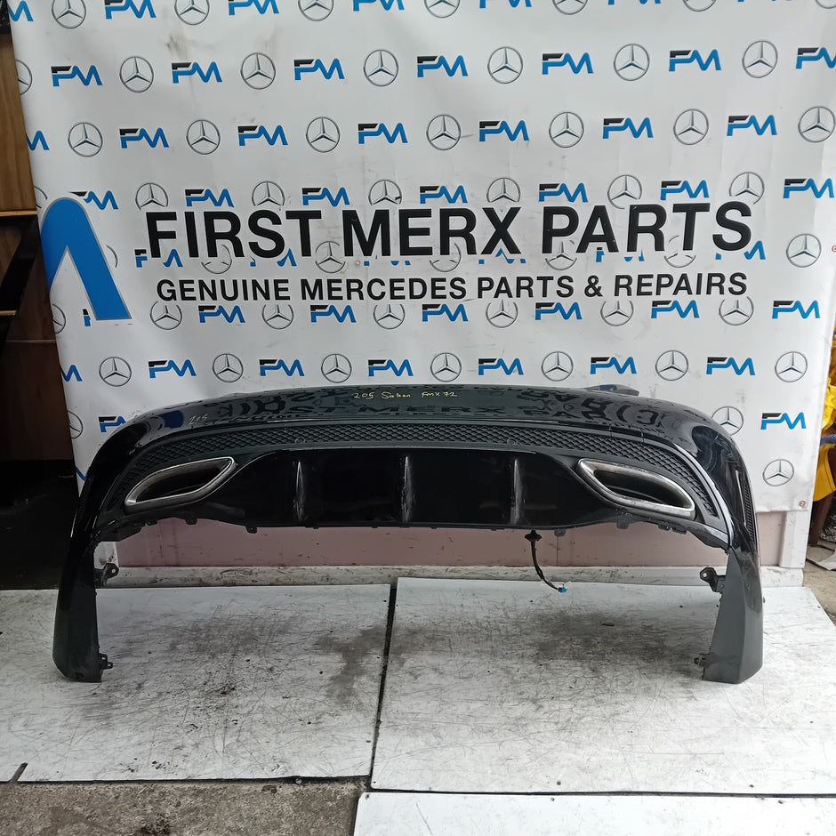 MERCEDES BENZ C-CLASS W205 SALOON REAR AMG BUMPER BLACK 2014 A2058555738 FMX72
