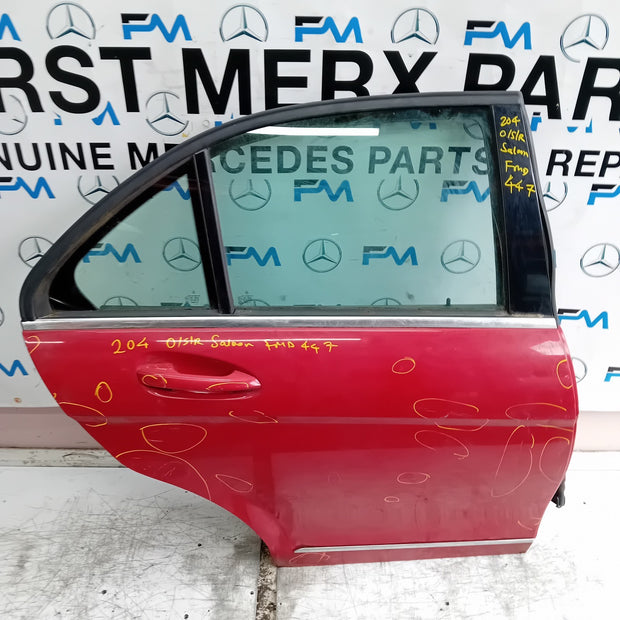 MERCEDES C-CLASS W204 SLN DRIVER REAR DOOR OSR RED 2008-2014 COMPLETE FMD447