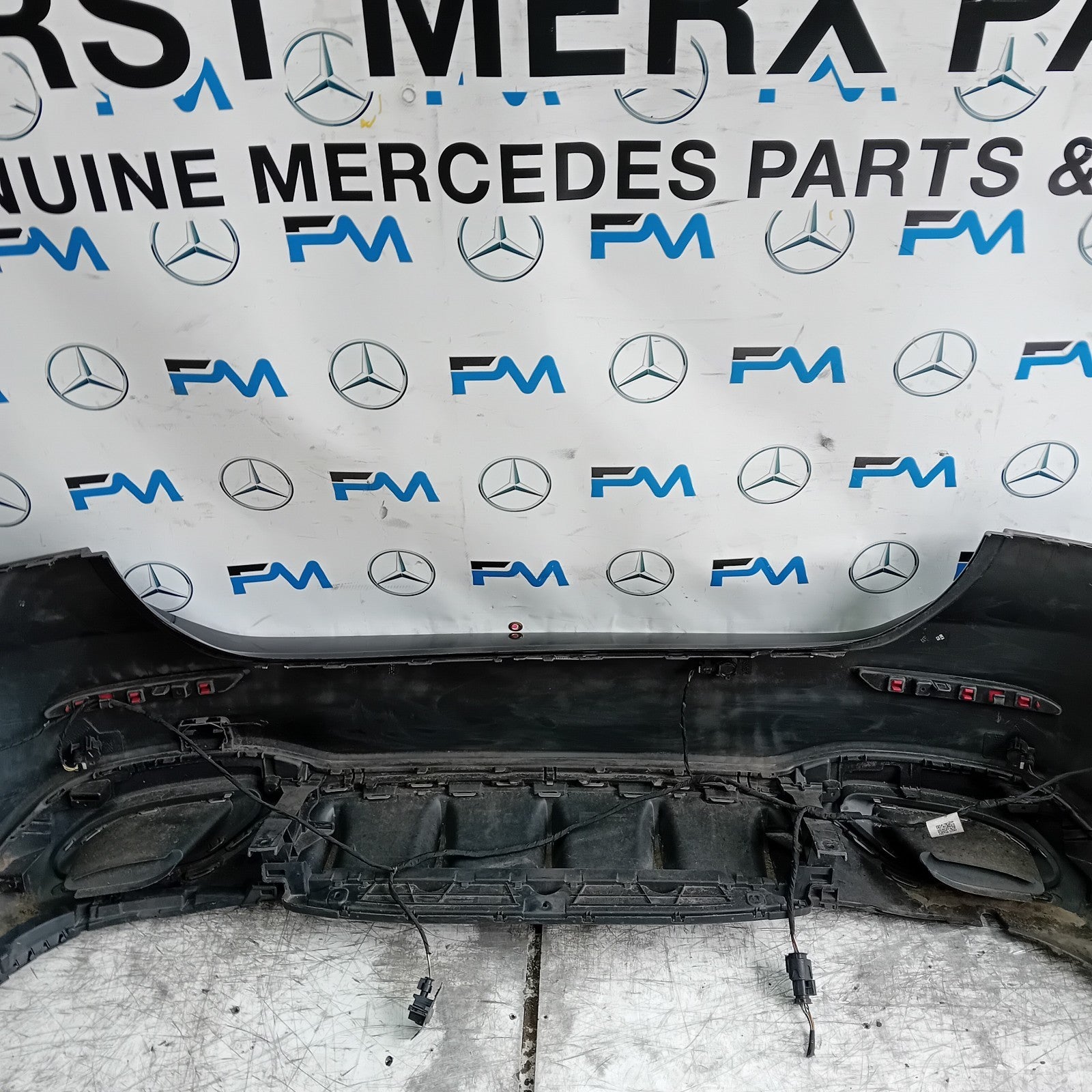 MERCEDES BENZ  A-CLASS W177 REAR BUMPER 2018 A1778800002 BLACK COMPLETE FMX23