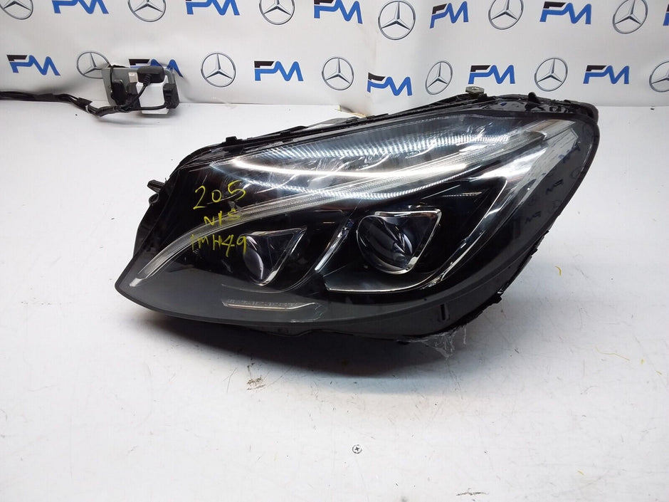 2018 MERCEDES C-CLASS W205 O/S Driver HEADLIGHT A2059068701 FMH49 LED INTELLIGEN
