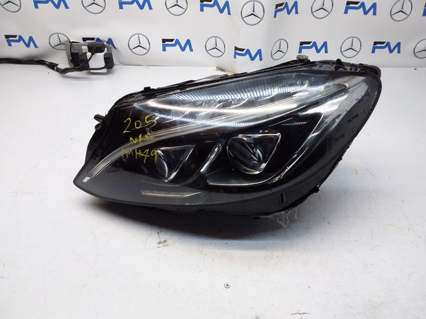 2018 MERCEDES C-CLASS W205 O/S Driver HEADLIGHT A2059068701 FMH49 LED INTELLIGEN