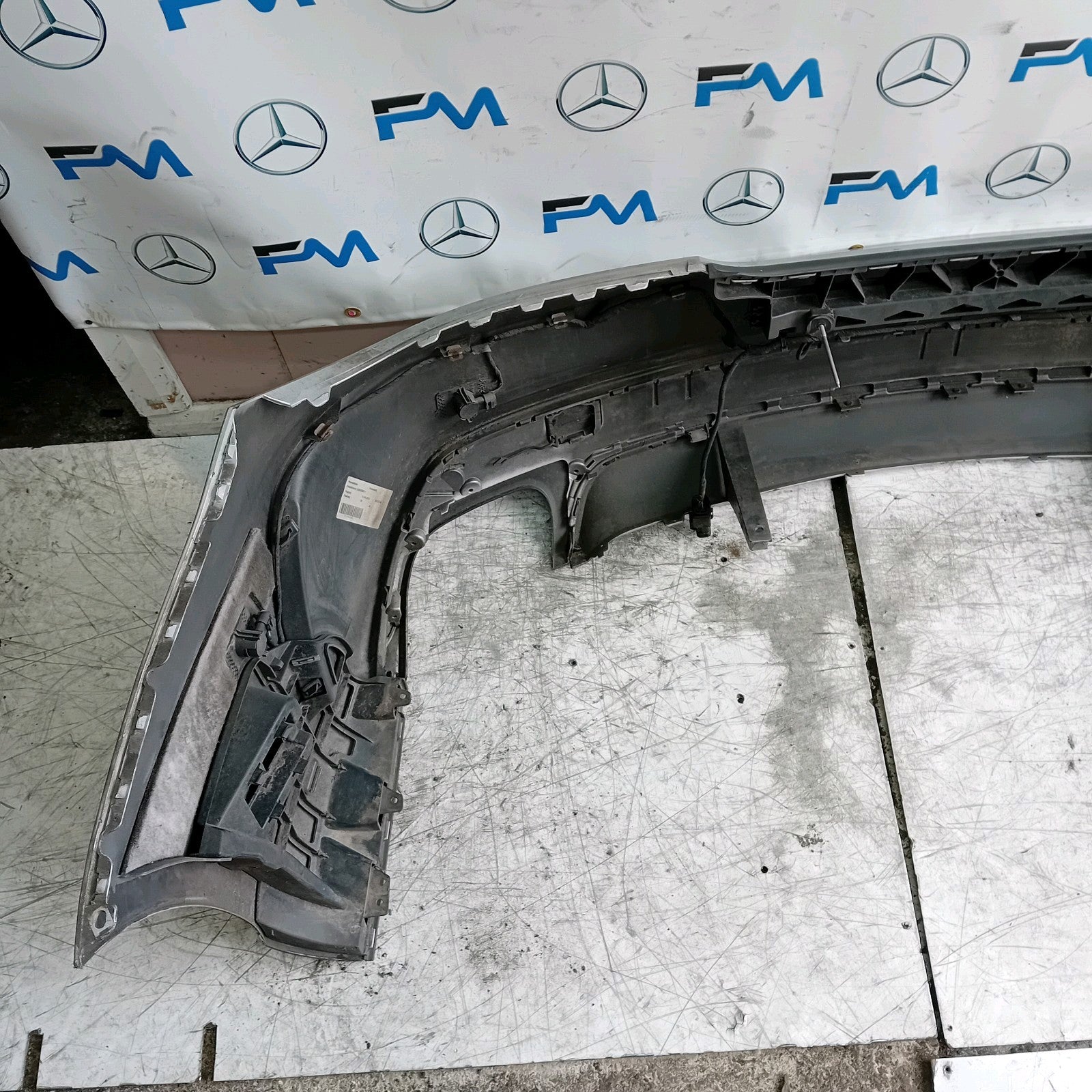 MERCEDES BENZ CLA W117 REAR BUMPER SILVER 2013-19 A1178851065 FMX91
