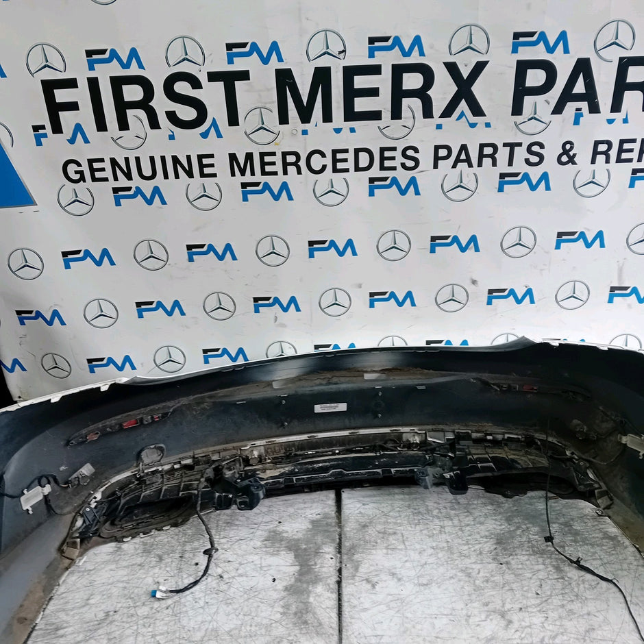 MERCEDES BENZ C-CLASS W205 COUPE REAR BUMPER 2014 WHITE COMPLETE FMX66