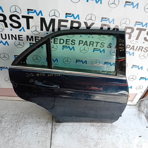 MERCEDES BENZ E-CLASS W212 DRIVER REAR DOOR OSR BLUE 2009- 2016 COMPLETE FMD208