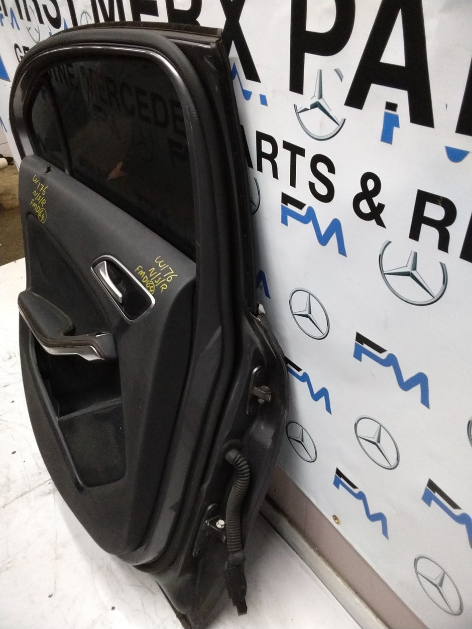MERCEDES BENZ A-CLASS W176 PASSENGER SIDE REAR DOOR N/S/R COMPLETE BLACK FMD64