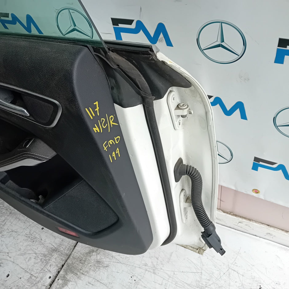 MERCEDES BENZ CLA W117 PASSENGER REAR DOOR NSR WHITE 2013-19 COMPLETE FMD199