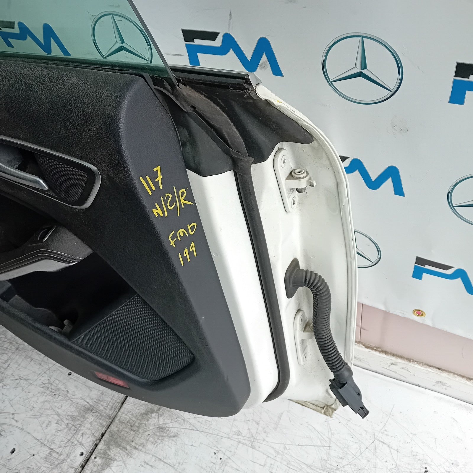 MERCEDES BENZ CLA W117 PASSENGER REAR DOOR NSR WHITE 2013-19 COMPLETE FMD199