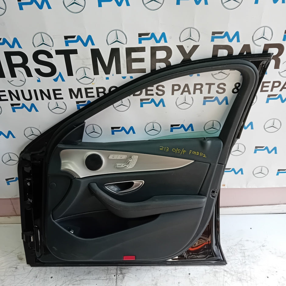MERCEDES BENZ  E-CLASS W213 DRIVER SIDE FRONT DOOR O/S/F COMPLETE BLACK FMD112