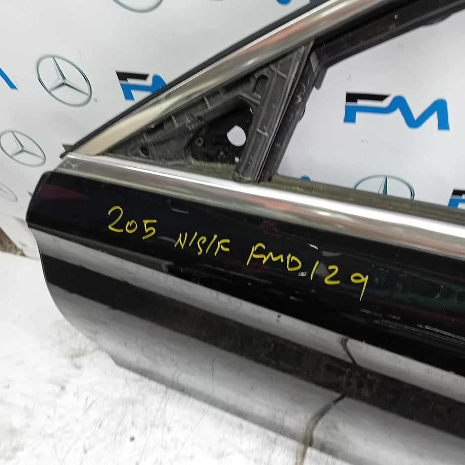 MERCEDES BENZ C-CLASS W205 PASSENGER SIDE FRONT DOOR N/S/F  BLACK FMD129