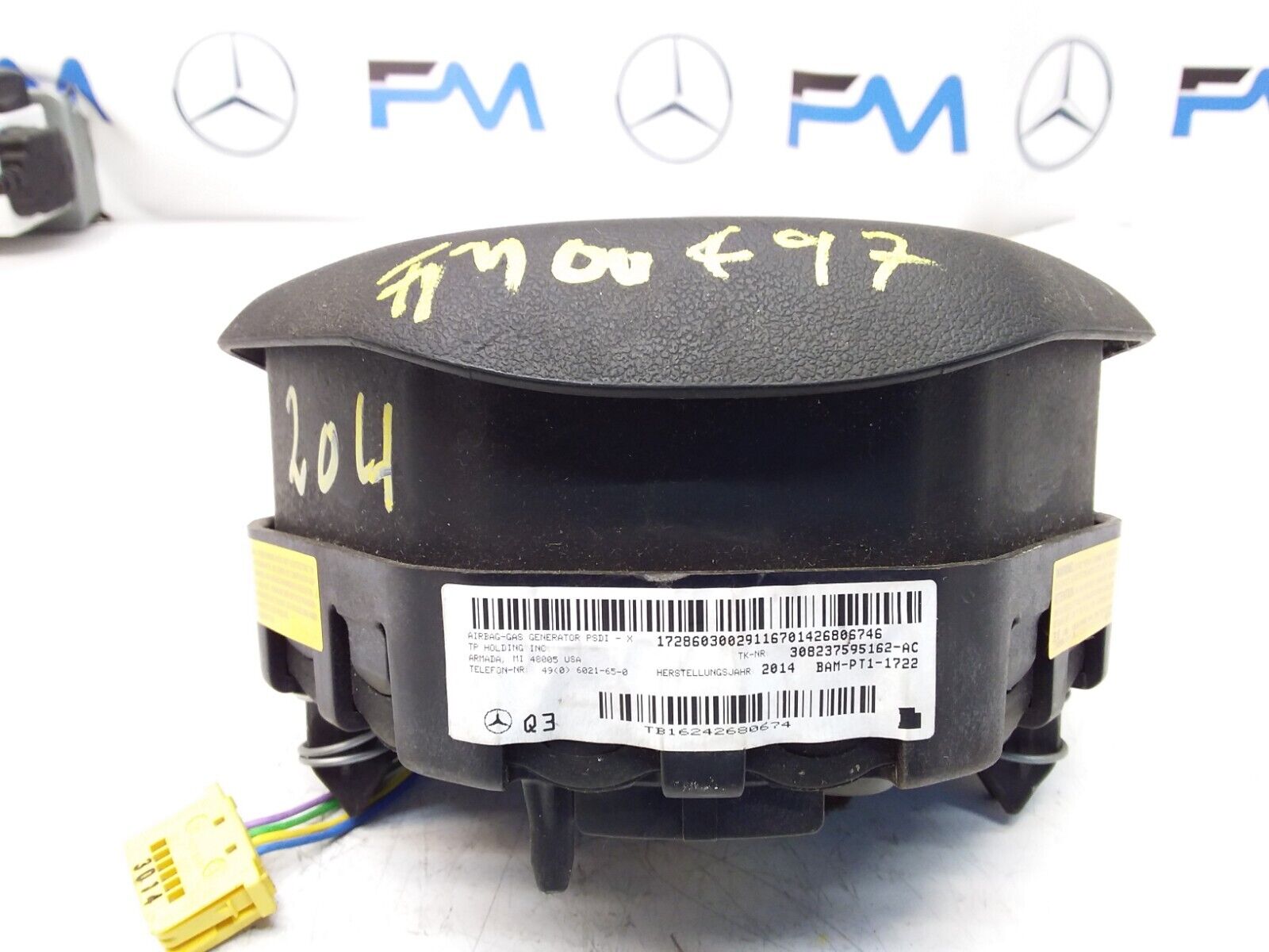 MERCEDES E-CLASS W204 STEERING WHEEL AIRBAG 308237595162-AC FM00497