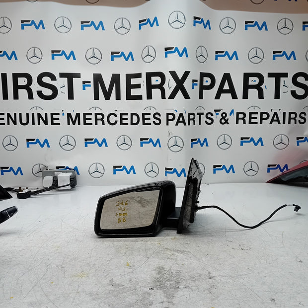MERCEDES BENZ B-CLASS W246 PASSENGER WING MIRROR NS BLACK A2468101519  FMM88
