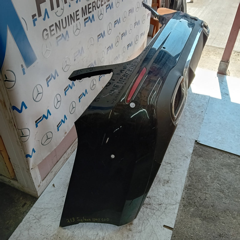 MERCEDES E-CLASS W213 SALOON REAR BUMPER 2016 A2138850001 BLACK COMPLETE FMX100