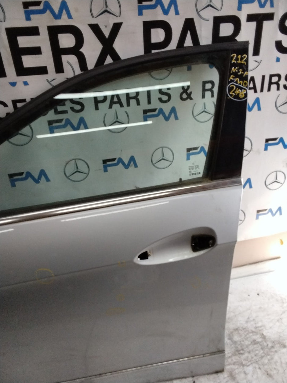 MERCEDES E-CLASS W212 SLN PASSENGER FRON DOOR NSF SILVER 2009-16 COMPLETE FMD346