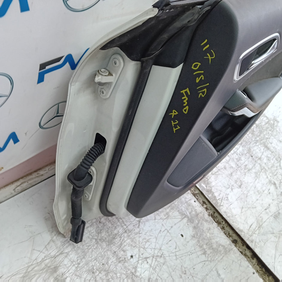 MERCEDES BENZ CLA W117 DRIVER REAR DOOR OSR 2013-19 WHITE COMPLETE FMD411