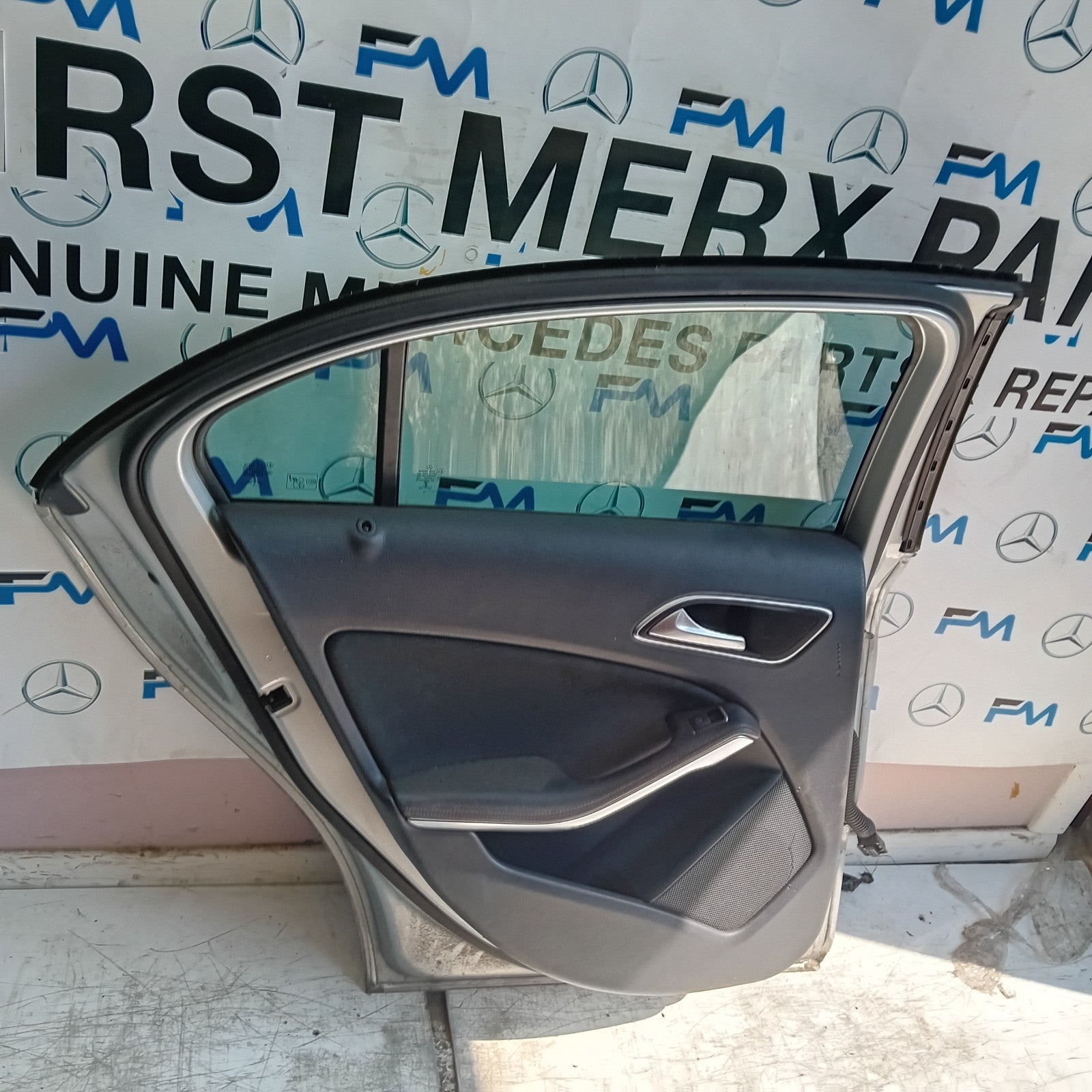 MERCEDES A-CLASS W176 PASSENGER REAR DOOR NSR SILVER 2012-18 COMPLETE FMD353