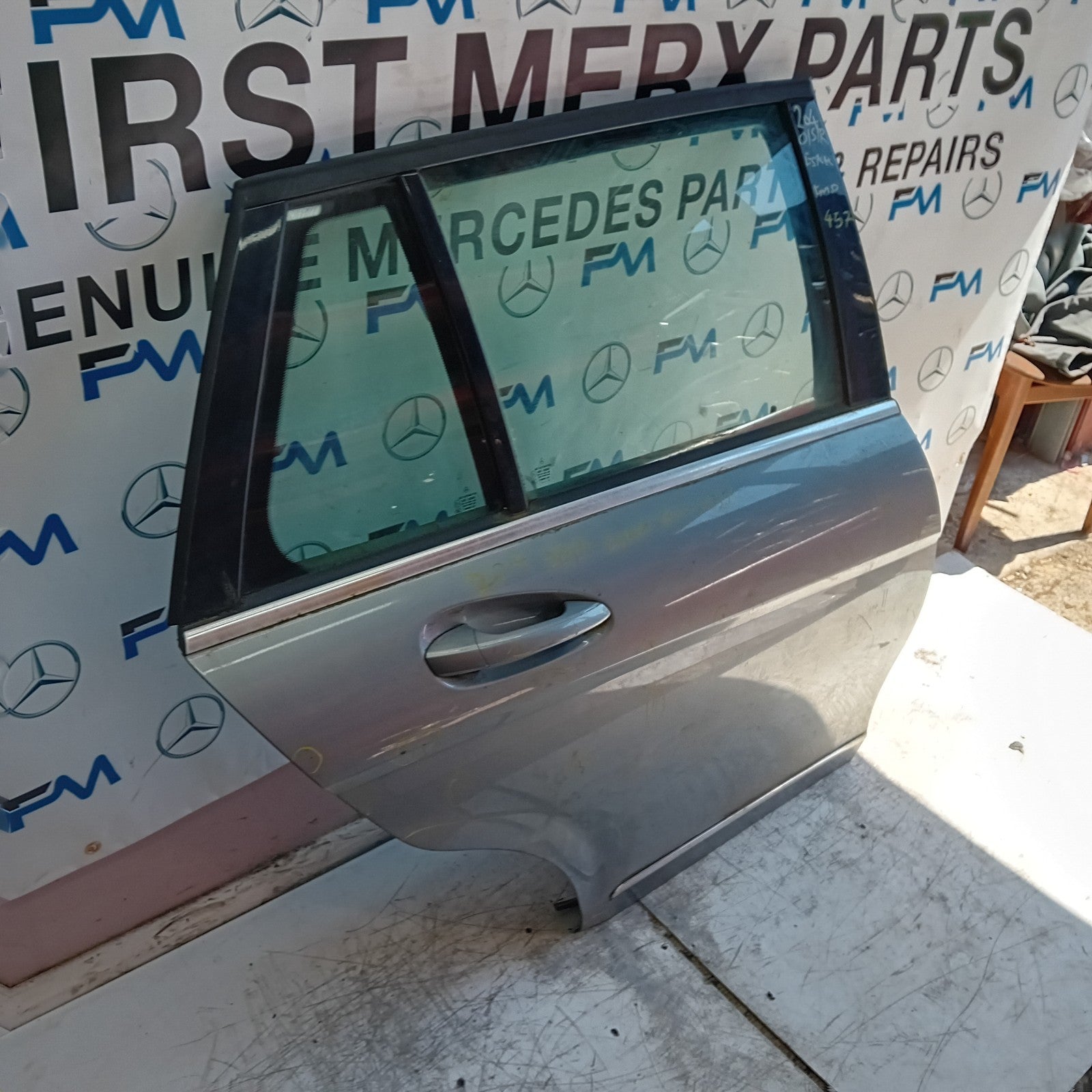MERCEDES C-CLASS S204 EST DRIVER REAR DOOR OSR GREY 2008-14 FMD457