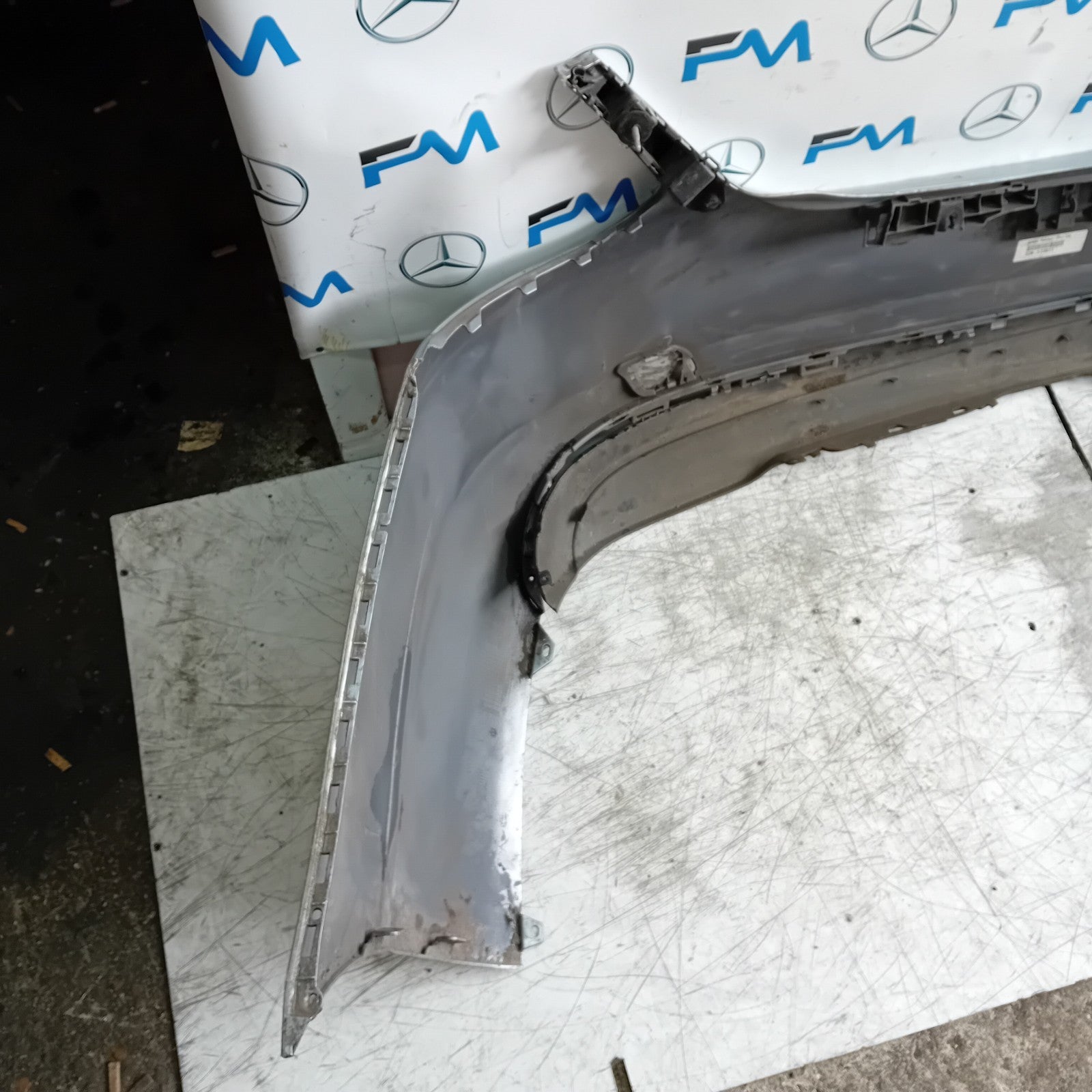 MERCEDES BENZ C-CLASS W205 SALOON REAR BUMPER 2015 SILVER A2058850138 FMX59