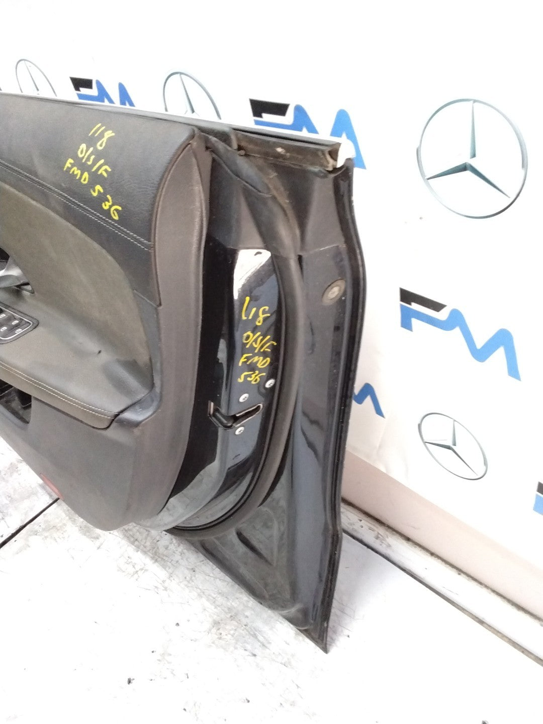 MERCEDES CLA W118  DRIVER FRONT DOOR OSF BLACK 2019-23 COMPLETE FMD536