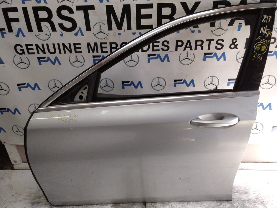 MERCEDES E-CLS W213 SLN PASSENGER FRONT DOOR NSF SILVER 2016-20 COMPLETE FMD594