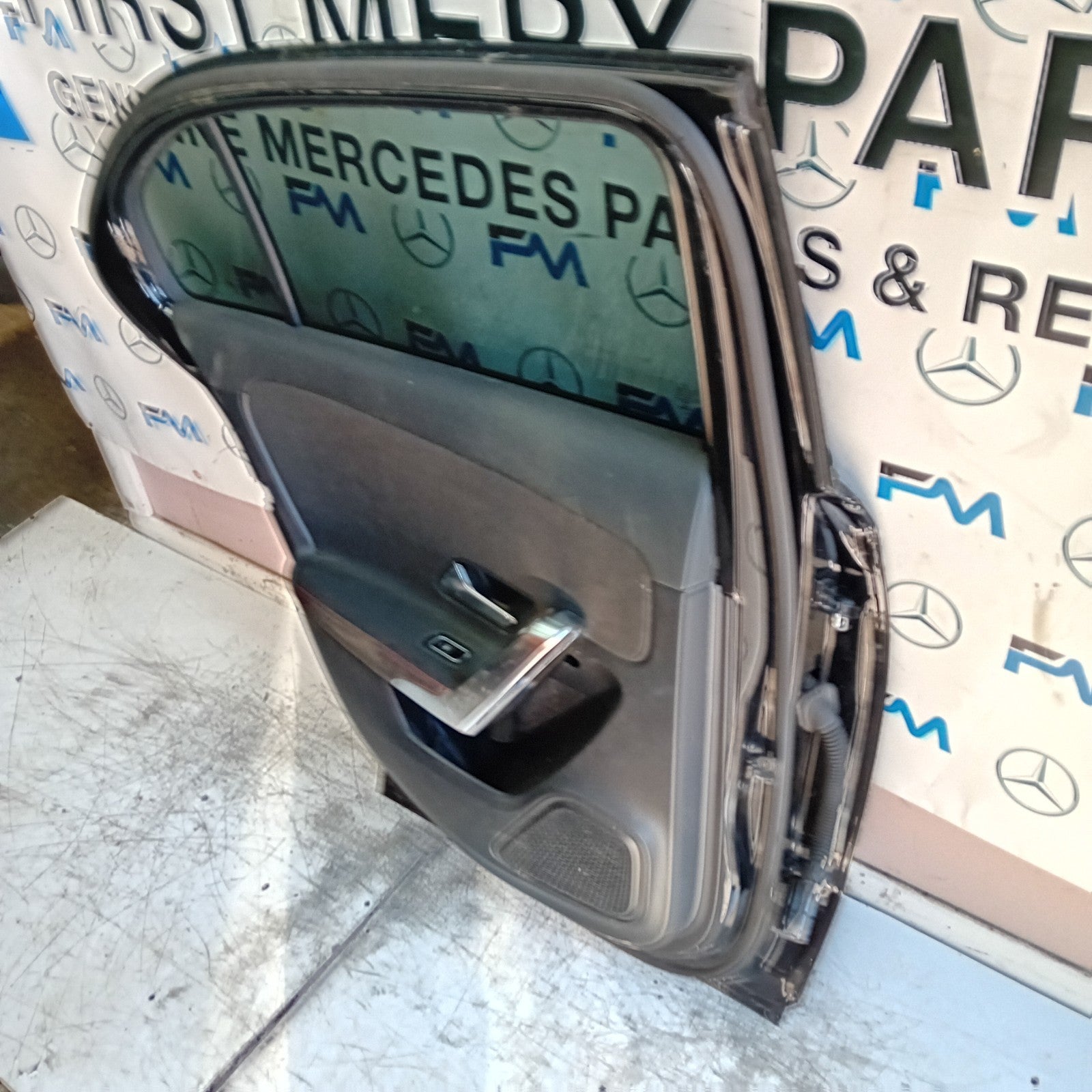 MERCEDES A-CLASS W177 PASSENGER REAR DOOR NSR BLACK 2018 COMPLETE FMD482