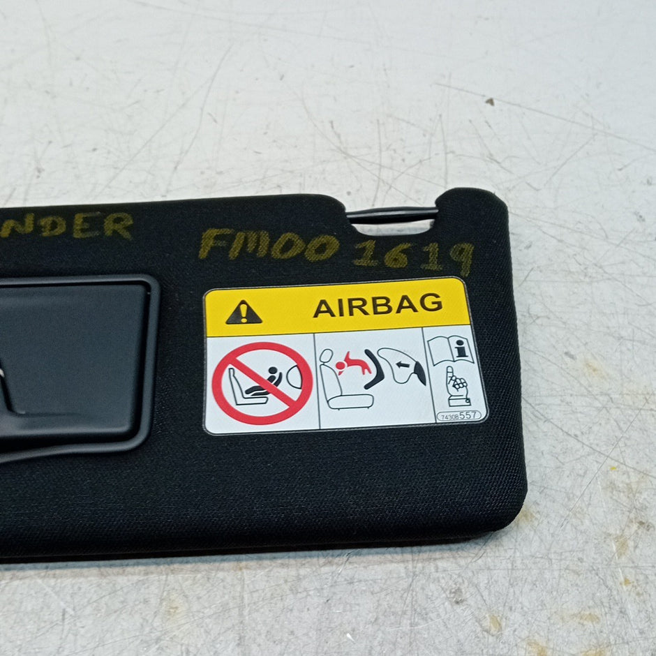 MITSUBISHI OUTLANDER MK3 SUN VISOR PASSENGER SIDE BLACK 7430B557 2014 FM001619