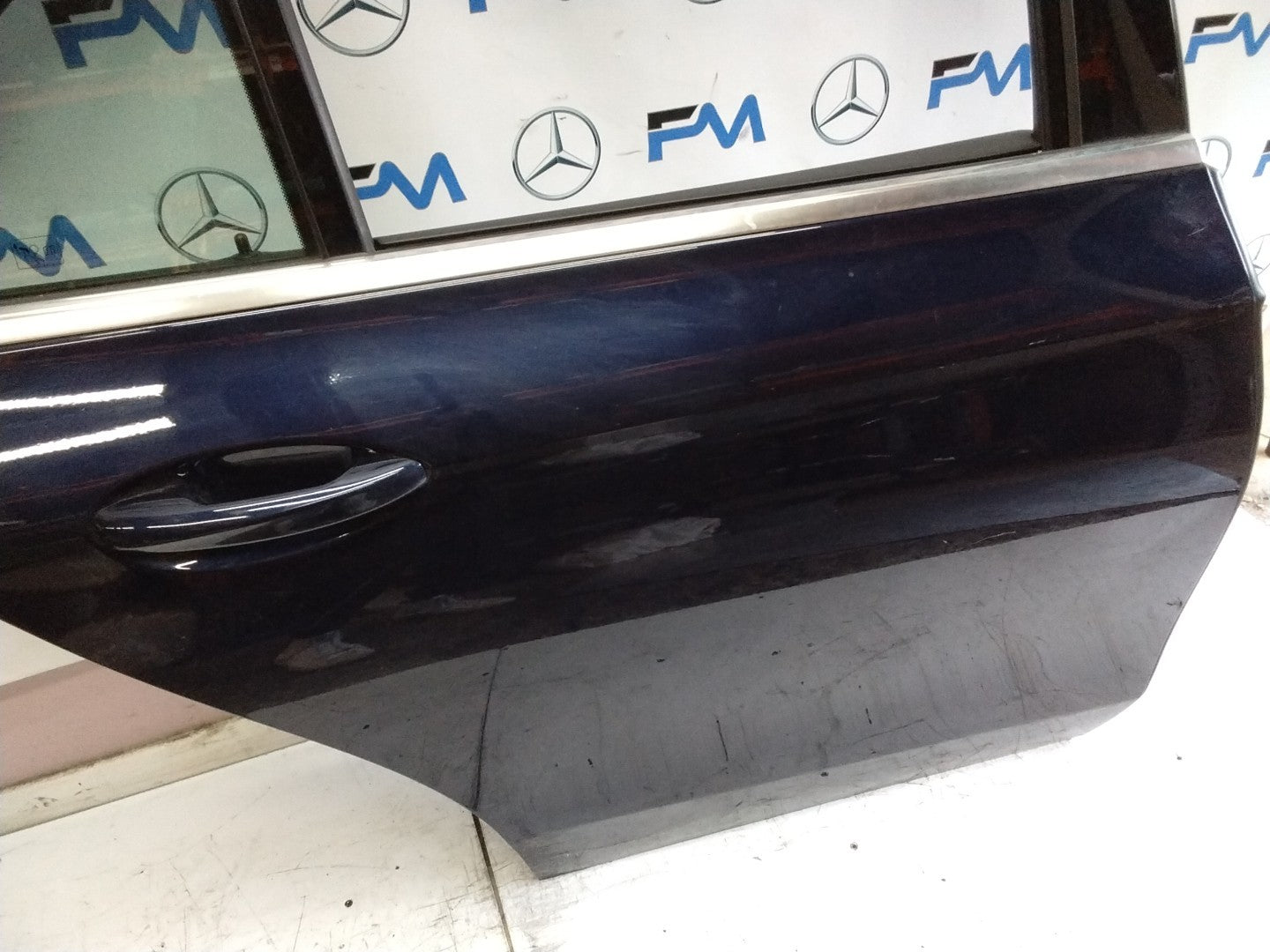 MERCEDES BENZ  E-CLASS W213 DRIVER SIDE REAR DOOR O/S/R COMPLETE BLUE FMD90
