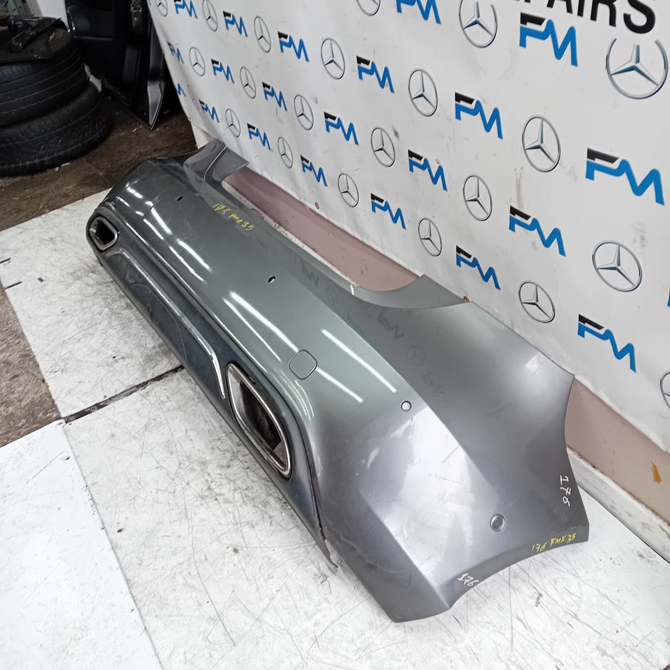 MERCEDES BENZ A-CLASS W176 REAR BUMPER 2016 ON GREY COMPLETE A1768807040 FMX35